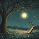 gentle lullaby beneath moonlight, soothing, elegant, instrumental nursery rhyme.