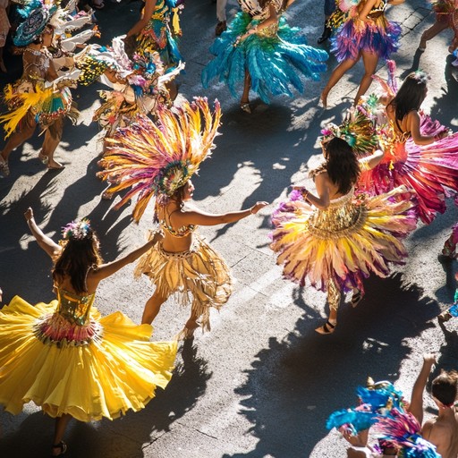 A high tempo instrumental samba featuring vibrant percussion and melodies that capture the electrifying atmosphere of rio's streets during carnival