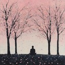 a minimal instrumental reflecting soulful tranquility beneath cherry blossoms