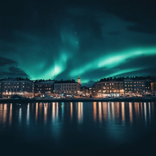 This instrumental track immerses you in helsinki's serene midnight, where soulful finnish melodies and mellow, romantic beats tell a love story under the shimmering northern lights.