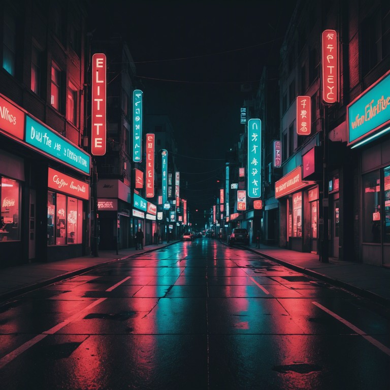 Imagine a scene of deserted city streets under neon lights, where the only sound is the echoing synth playing a haunting melody that blends with soft, rhythmic beats. This track encapsulates the feeling of solitude in an urban 80s landscape, crafted with a touch of retro nostalgia.