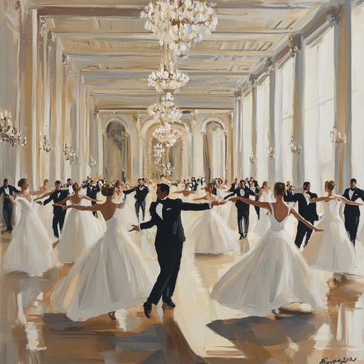 An instrumental masterpiece where majestic rhythms collide with refined elegance, creating an atmospheric experience characterized by powerful stomping beats. The arrangement fosters a dignified yet energetic ambiance, perfect for grand ballroom settings or evocative storytelling through dance.