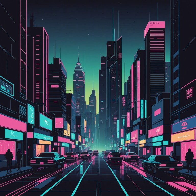 An instrumental track embodying the essence of a futuristic metropolis adorned with neon lights and soaring skyscrapers. The composition melds deep electronic synths with high energy beats, perfect for envisioning cyber enabled landscapes or intense, tech fueled adventures.