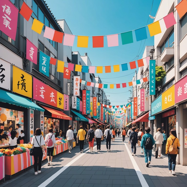 This track captures the vibrant energy of a sunny day filled with joy and light heartedness, featuring catchy melodies that resonate with a youthful, positive vibe. The composition is driven by a playful piano, setting the stage for a delightful musical journey reminiscent of walking through tokyo's bustling harajuku district on a weekend. Perfect for lifting spirits and adding a spark of happiness to any moment.