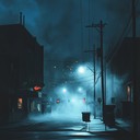 pounding dark beats with creepy atmospheric textures, chilling feel