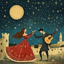 upbeat medieval melody celebrating joyful dance under starry skies