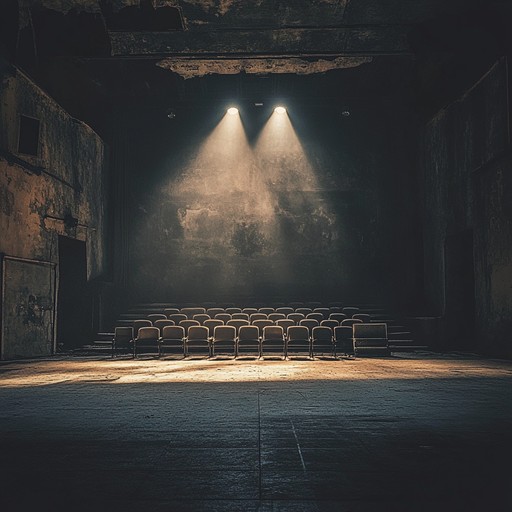 An unsettling instrumental piece that weaves eerie melodies with dissonant harmonies, capturing the eerie atmosphere of an abandoned theater haunted by forgotten performances.