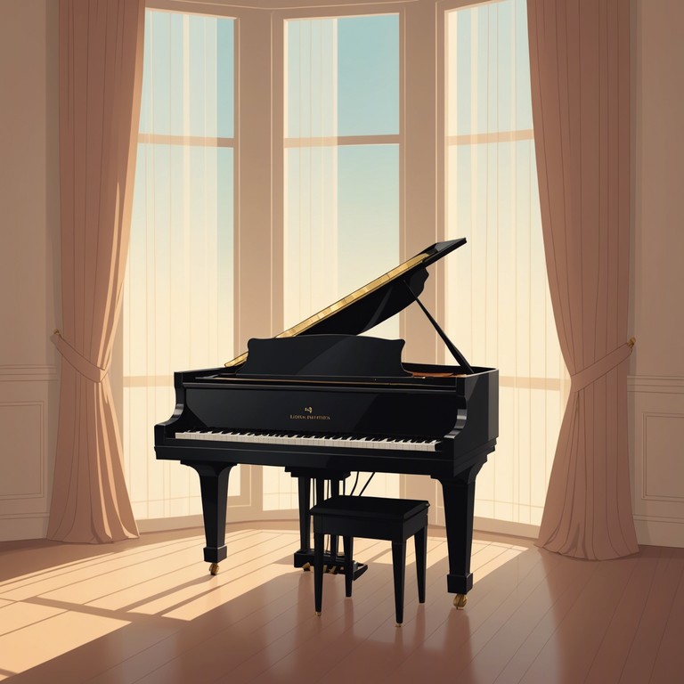 This composition captures the subtle interplay of sadness and contemplation, embodied through mellow piano melodies that echo solemnity and introspective peace. Each note seems to tell its own poignant story, painting an auditory picture of a quiet room where memories linger like faint whispers.