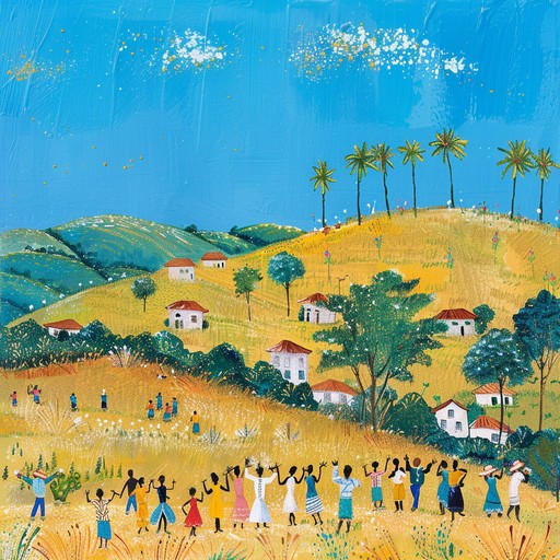 This instrumental piece brings the vibrant energy of brazilian countryside life, weaving uplifting melodies and rhythmic guitar strumming that inspire joy and celebration. Deeply rooted in the sertanejo tradition, this track features festive harmonies and bright tones, creating an atmosphere of unity and happiness. The music evokes expansive fields, clear skies, and community gatherings with lively dances and heartfelt contentment.