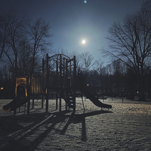 This track features eerie, creeping melodies that set a suspenseful tone. Imagine a darkened playground under the moonlight where unfamiliar shadows dance around. The unsettling undertone juxtaposed with the innocent nature of nursery rhymes creates a unique, creepy ambiance perfect for storytelling or thematic background music.