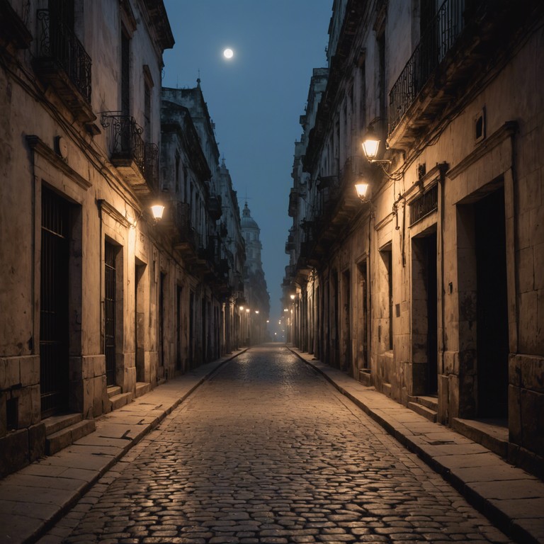 An instrumental track that transports the listener to a candle lit havana square under a full moon, with ancient rhythms echoing mysteries centuries old.