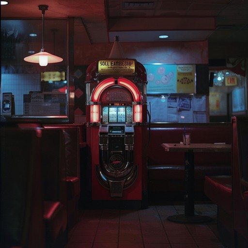 Step into the shadows of a deserted 1950s diner where a vintage jukebox plays spine chilling echoes. The marimba’s eerie notes mix with ghostly hums, phantoms of the past dance to the unsettling rhythm. It’s a blend of nostalgia and fear.