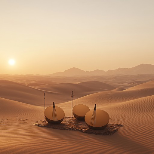 Experience a soul soothing blend of middle eastern and african melodies, capturing the serene essence of a desert at sunrise