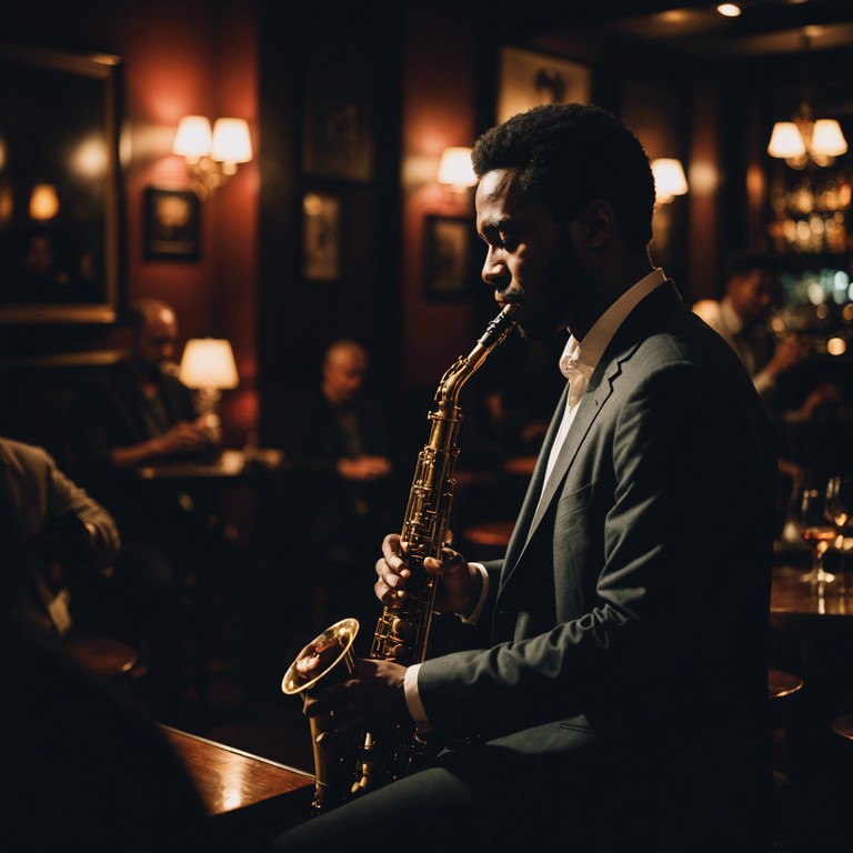 Revisit the charm of the 1950s with this saxophone led jazz piece, recreating the ambiance of a bygone era of elegance. Perfect for a reflective or romantic evening, the track envelops listeners in a timeless musical experience.