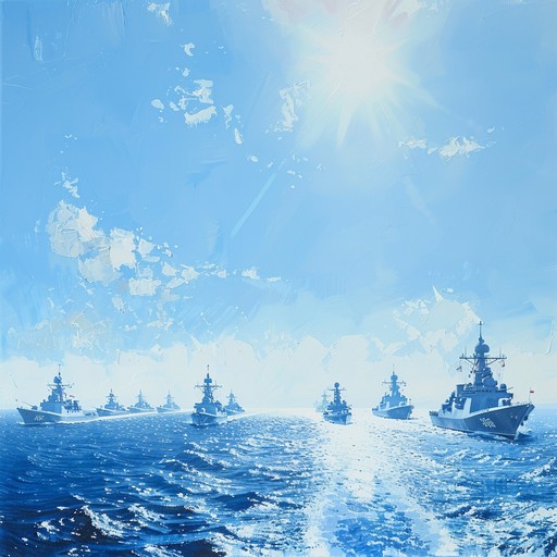 This instrumental captures the essence of the russian navy with cheerful, uplifting melodies. Traditional instruments blend with modern sounds to create an inspiring tribute to the sailors' courage and determination. Ideal for conveying a sense of pride and joy in maritime history.