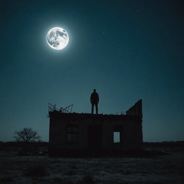 This track embodies the feeling of suspense and foreboding, utilizing heavily distorted guitar riffs and slow, deliberate tempos to create a soundscape that is both menacing and irresistibly enthralling. The composition leverages pauses and a minimalist approach to enhance tension, with occasional bursts of harmonic dissonance to unsettle and captivate the listener