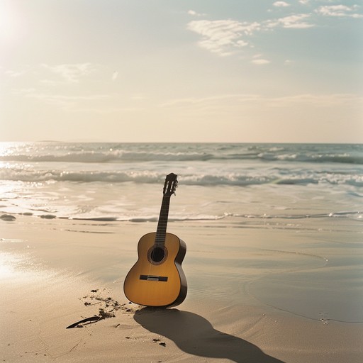 Imagine yourself on a sunlit beach, guitar in hand, strumming along to calming yet joyful tunes, with waves gently crashing in the background. This piece captures the essence of a carefree summer day, blending gentle guitar riffs with atmospheric soundscapes to create a blissful auditory experience.