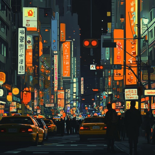 Imagine walking through a bustling city at night, surrounded by the glow of neon signs and the distant sounds of city life. This track encapsulates that bright, yet somber urban experience with subtle synth waves and echoing beats, evoking a sense of mystery and adventure in the urban landscape.