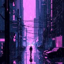 pulsating synths navigate through futuristic cityscapes at night