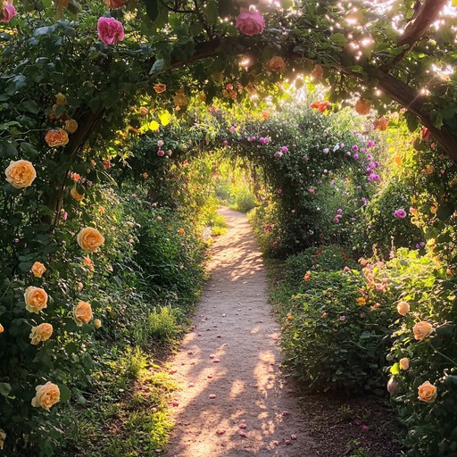 This instrumental polka piece emphasizes serenity with gentle accordion notes complemented by other soft instruments, creating an image of a quiet, peaceful garden stroll to ease the mind.