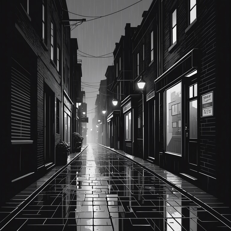 This track blends elements of the dark and mysterious atmospheric sounds from the 60s, layering gritty textures over haunting melodies. The song captures the essence of a noir film's retro, suspense filled scene, sending the listener back in time to a moody, clandestine alleyway setting