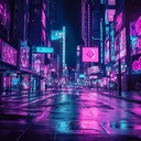 retro synth melodies illuminating the urban night journey