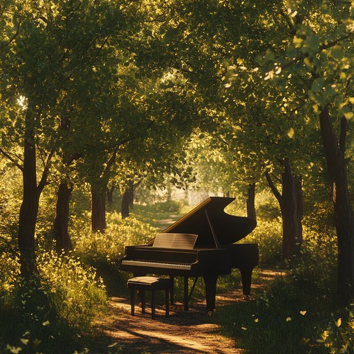 Immerse yourself in a serene composition featuring delicate piano melodies, effortlessly guiding you through a sunlit garden where every note echoes tranquility and calm. This contemporary classical piece beautifully melds subtle dynamics with intricate harmonies, creating an intimate, reflective atmosphere perfect for relaxation or contemplation.