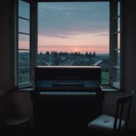 soft piano notes under starlit sky