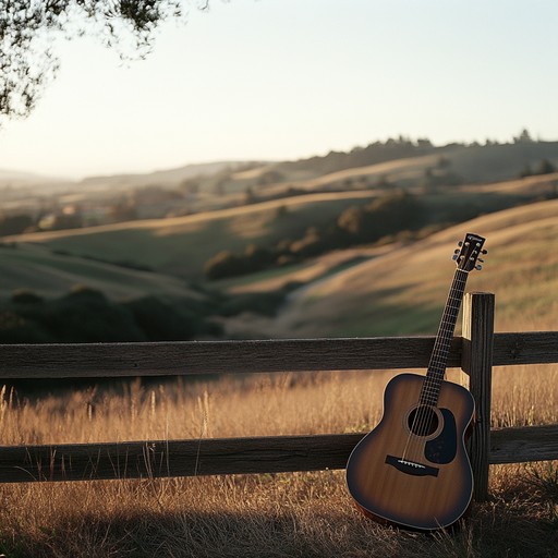 A soothing instrumental featuring soft acoustic guitar harmonies that evoke the tranquility of meadows and peaceful countryside, offering a relaxing escape into nature's embrace