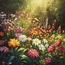 feel a tranquil afternoon in a lush garden