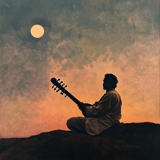 An instrumental track blending the emotive melodies of indian raga with the raw energy of rock music, creating a somber atmosphere that delves into themes of solitude and contemplation.