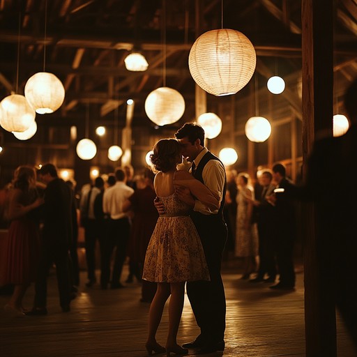 Imagine a moonlit night in a vintage swing dance hall, the soft glow of lanterns casting shadows over couples twirling joyfully. The music is gentle yet rhythmic, blending nostalgic swing with whimsical, dreamy elements. The clarinet takes the lead, weaving through melodic passages that evoke both warmth and serenity. It's a journey back in time, wrapped in a tender, dreamy aura. Let the music transport you to an ethereal, nostalgic evening.