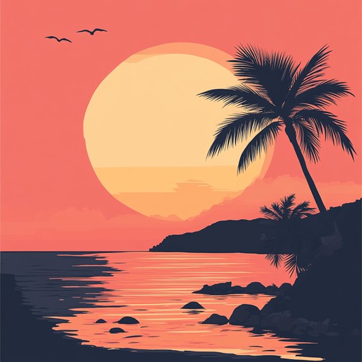 A sun kissed melody blending latin rhythms with jazz's smooth swing, capturing the essence of a leisurely evening by the sea. The playful interplay between the piano, bass, and ambient percussion creates a warm, inviting atmosphere perfect for relaxation.