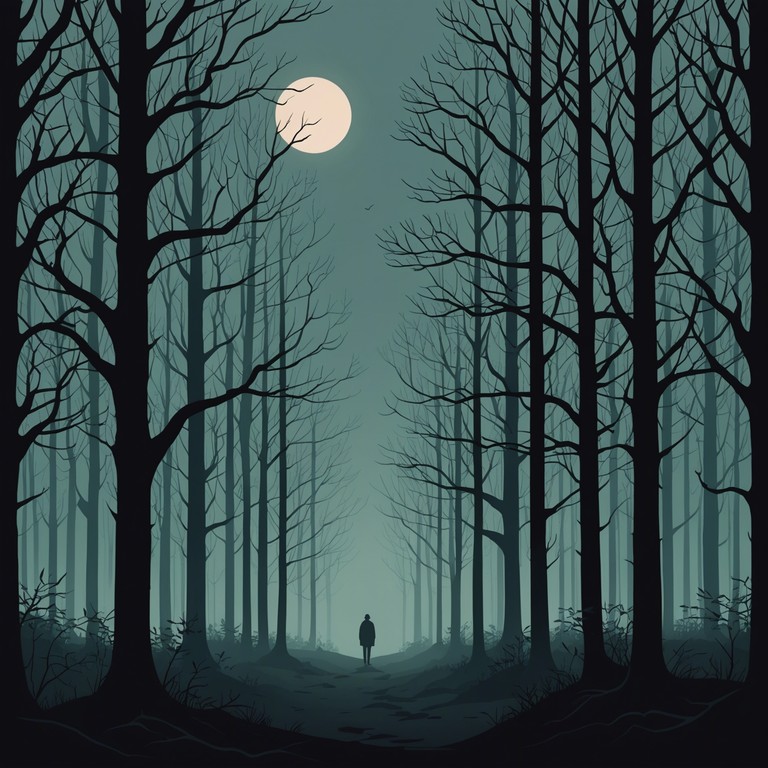 This composition features a haunting melody that slowly builds in intensity, overlaid with crisp, whisper like synths that seem to mimic the unsettling sound of footsteps in a desolate, shadowy place. The piece captures a feeling of being watched, gradually leading to a suspenseful climax that leaves the listener on edge.