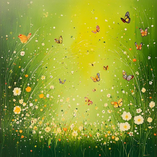 Imagine a sunny summer day where the vibrant colors of nature dance to the whimsical tunes of enchanting music. This instrumental piece features cheerful and upbeat melodies that evoke the magic of a lush green meadow filled with blooming flowers and fluttering butterflies.