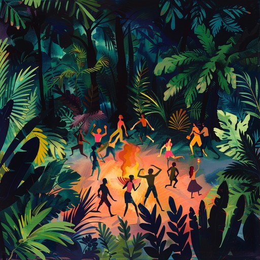 Immerse in a high energy soundscape with powerful rhythmic beats, capturing the raw spirit of ancient tribal dances. Pulsating drumming patterns drive the track, complemented by ethereal backing vocals and traditional tribal chants. This composition transports listeners to a lush jungle environment where every sound echoes the pulse of the earth.