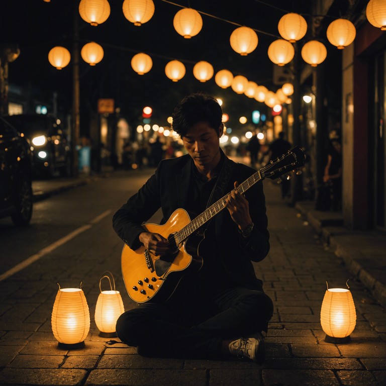 Imagine a late evening by a smoky roadside bar, where a lone guitarist captivates a small, mesmerized crowd with deep, soulful blues rock. The music combines heartwarming melodies with reflective, nostalgic blues tones that speak of years gone by and good times remembered.