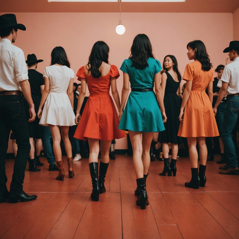 A fusion track where traditional country guitar riffs blend seamlessly with spirited salsa percussion, creating a danceable yet evocative musical journey. This combination brings together the soulful narratives of country music with the energetic pulse of salsa, perfect for a cross genre dance hall.