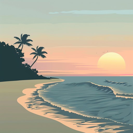 A soothing calypso track with gentle steel drum melodies, light percussion, and soft backing guitars, perfect for unwinding by the coast. The steel drum leads create a serene escape while lightly plucked guitars and soft percussion provide a laid back, tropical ambiance. Drift away to an island paradise with this calming instrumental piece, evoking images of sandy shores and clear blue waters.