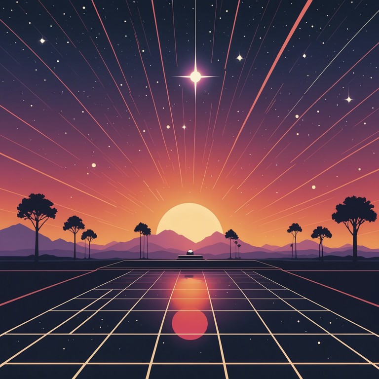 The track embodies the essence of a 70s groove interlaced with futuristic electronic elements. It feels like a voyage through time, merging vintage rhythms with modern synthetic textures, creating a musical piece that transports listeners to a cosmic dance floor where the old and new amalgamate seamlessly.