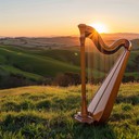 soft, soothing harp melodies with serene harmonies