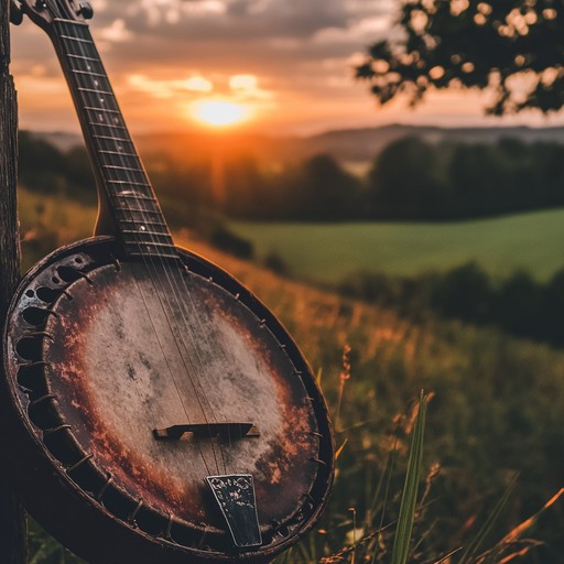 This track features the gentle plucking of a banjo capturing the tranquil atmosphere of a sunset in the countryside. Each note resonates with the warmth of the fading sun and the onset of a cool evening breeze, underscoring a sense of peace and contentment.