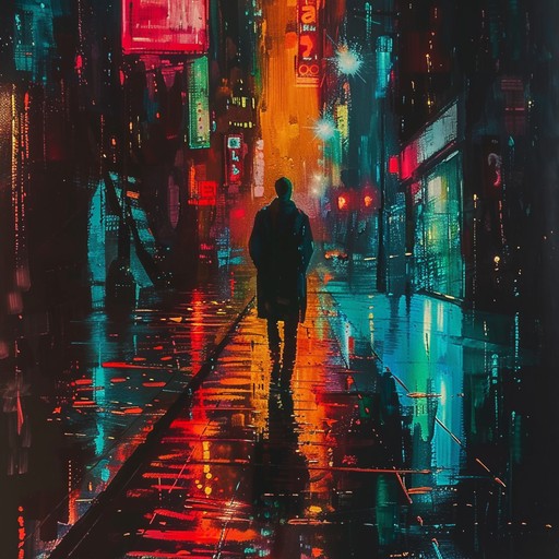 Blend hypnotic synthesizer beats with soulful melodies to create an introspective soundtrack, evoking a profound sense of longing within a bustling urban nightscape. Perfect for those reflective midnight moments.