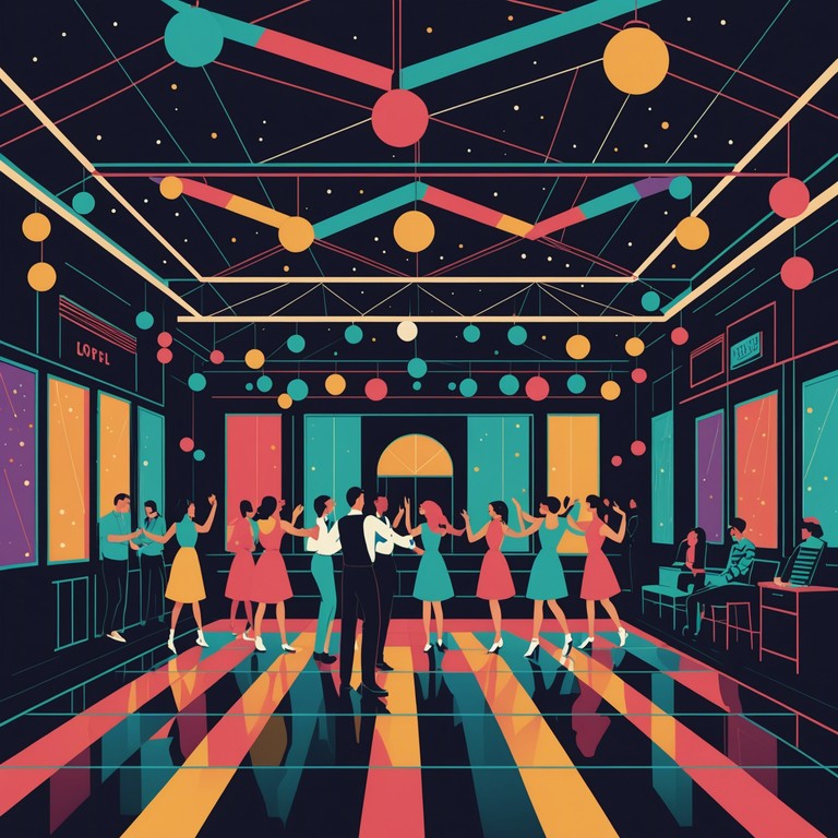 This track captures the essence of a lively latin dance hall as the sun sets, featuring vibrant rhythms and a captivating melody that invites dancers to the floor with its upbeat tempo and infectious energy.