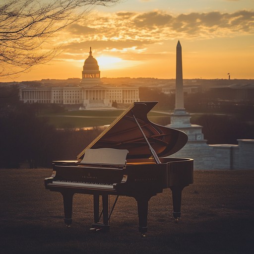 A grand piano leads this harmonic journey, where each note represents a cornerstone of national identity and collective memory. Perfect for moments of reflection on a nation’s enduring spirit and achievements.