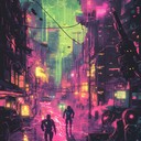 intense cyberpunk track with aggressive beats and distorted synths