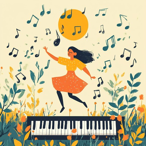 A spirited instrumental composition featuring bright piano motifs and lively strings, capturing the energy of playful antics in a neoclassical style