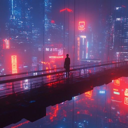 Imagining a futuristic city that evokes deep melancholic emotions. This composition is driven by a synthesizer, delivering ambient tones interspersed with deep bass and beats. The track is designed to evoke nostalgia, sadness, and longing, perfect for reflective moments.