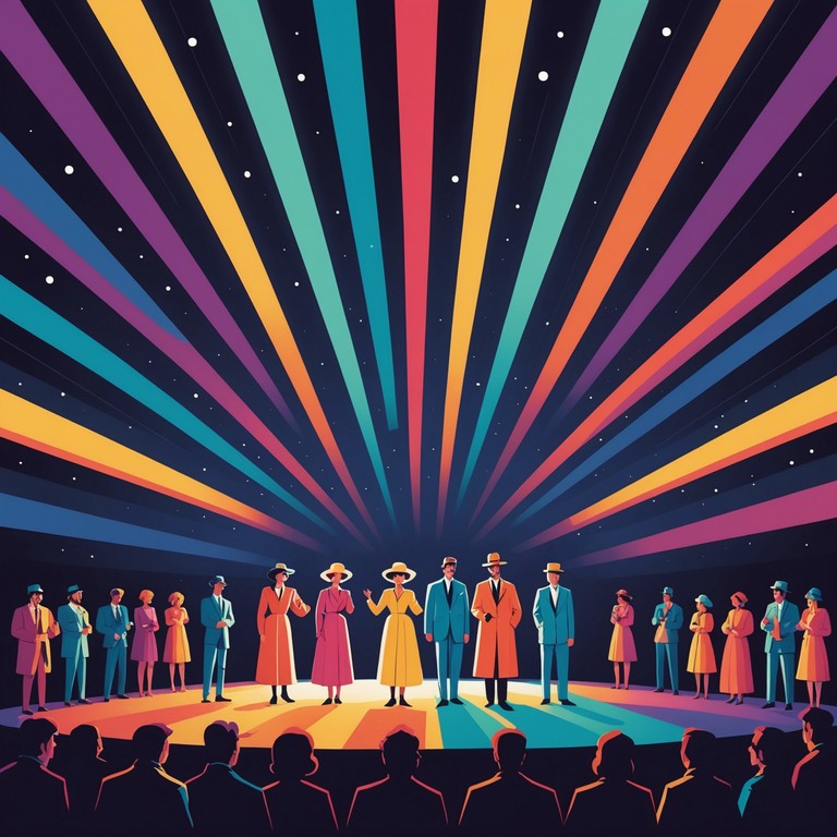 This track captures the magic of theater with a bright and joyful melody, perfect for live stage performances or a festive theater ambiance. With playful notes and a bustling tempo, it embodies the spirit of the theatrical world, enhancing scenes of celebration and lively interactions. An uplifting orchestration that brings the feel of a sunlit, bustling stage to life.