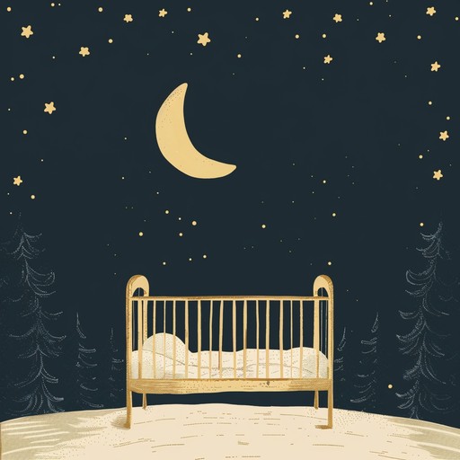 Soft, serene melodies float through the atmosphere, creating a beautiful and calm nighttime ambiance designed to help babies drift into sweet dreams